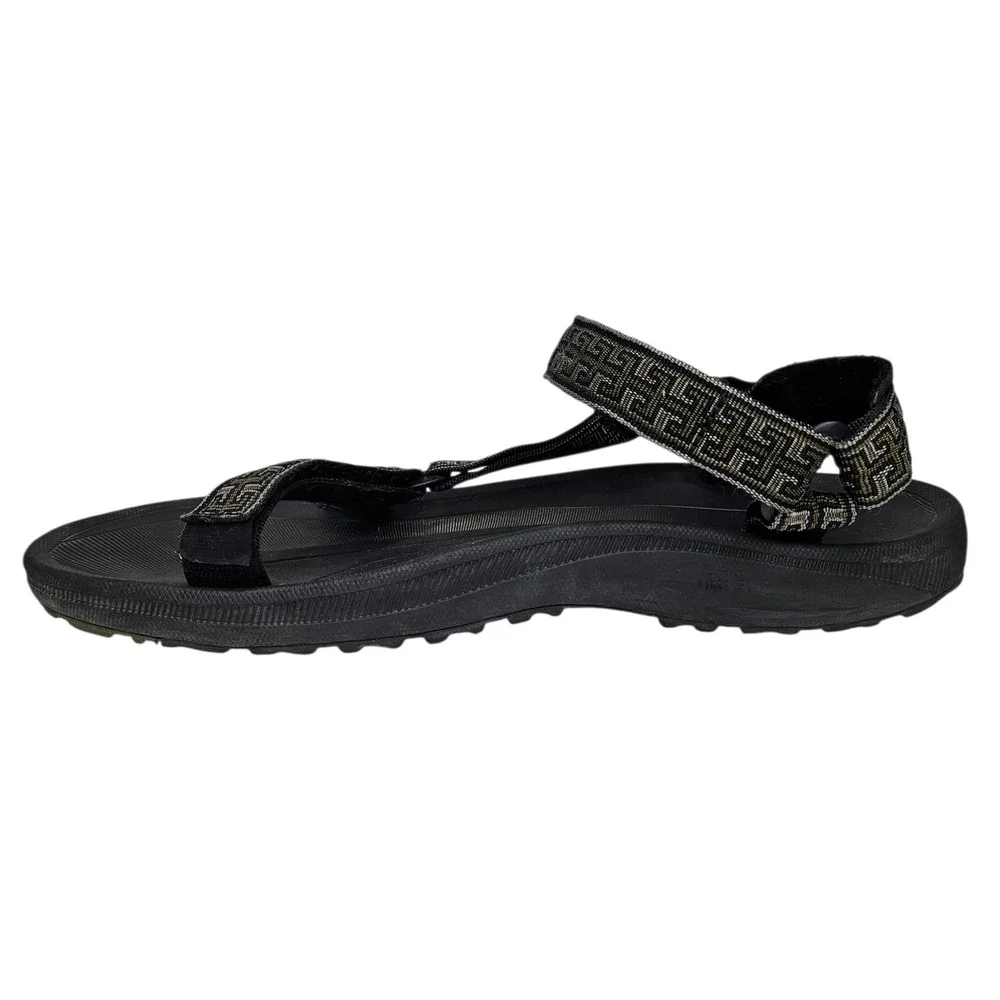Teva Hurricane XLT2 Mens 13 Black Olive Geometric Active Sport Sandals Strap